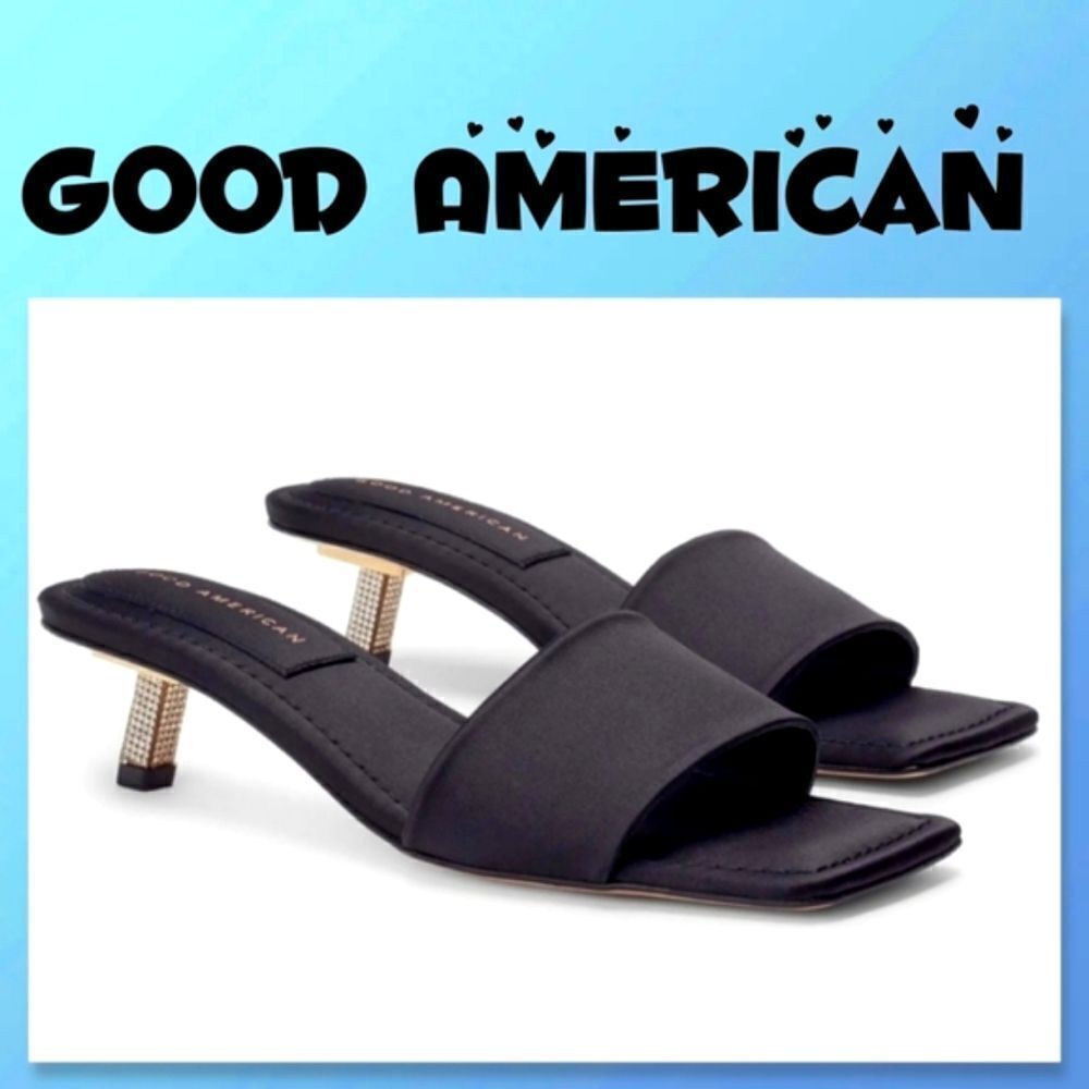 NIB Good American Shoes Good American Kickstand Slide Sandal Mules
